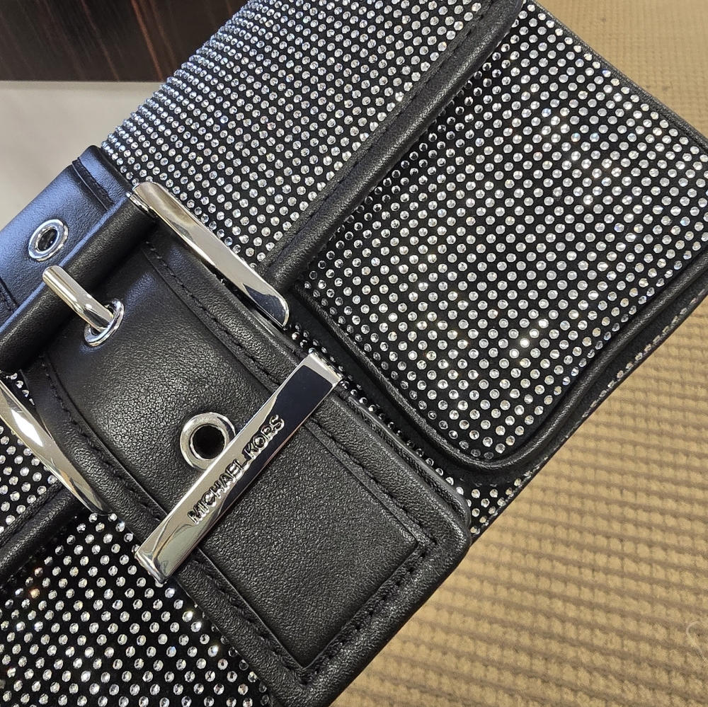 Michael Kors Black and Silver Shoulder Bag - Picture 6 of 7